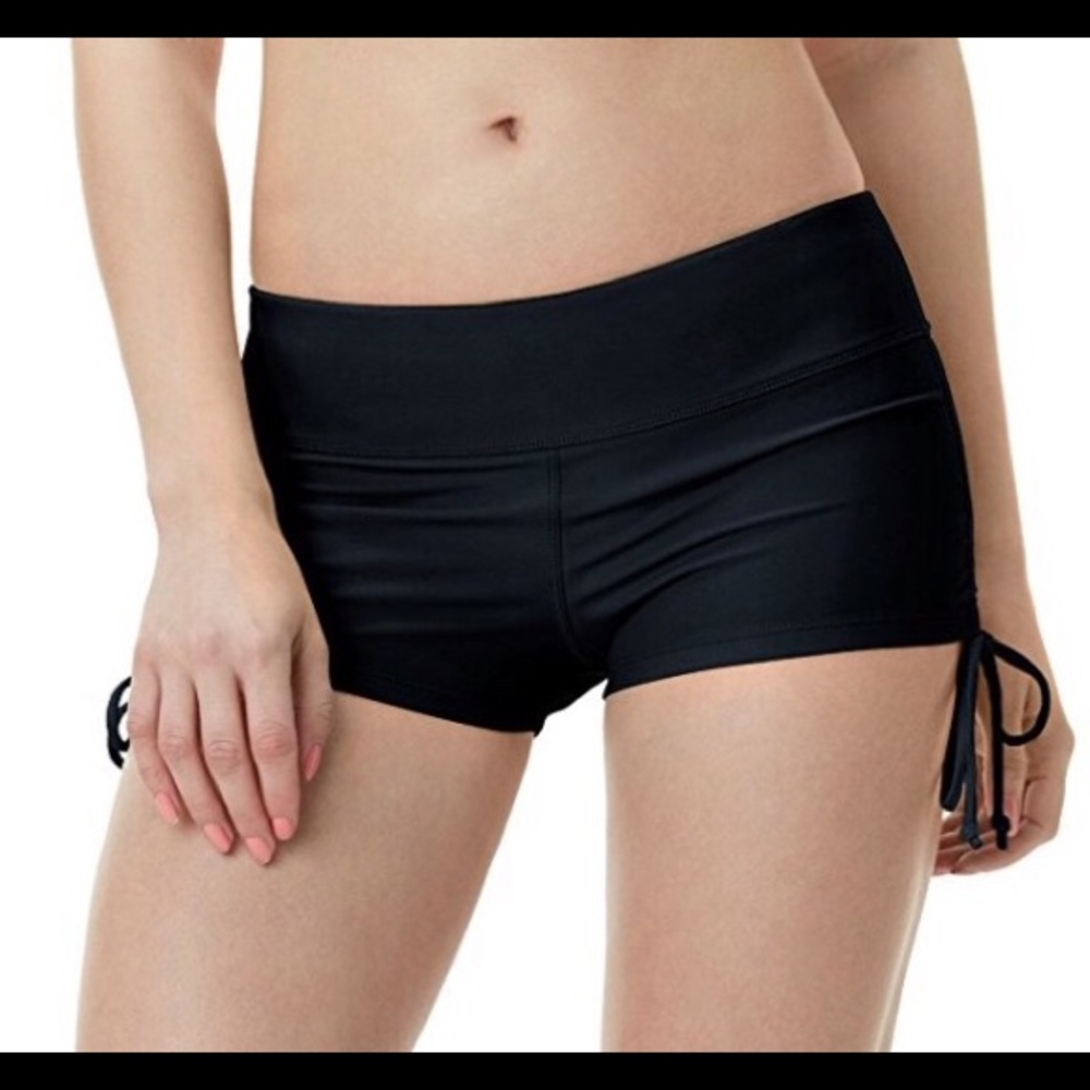 Cinch Side Boy Short Bikini Bottoms